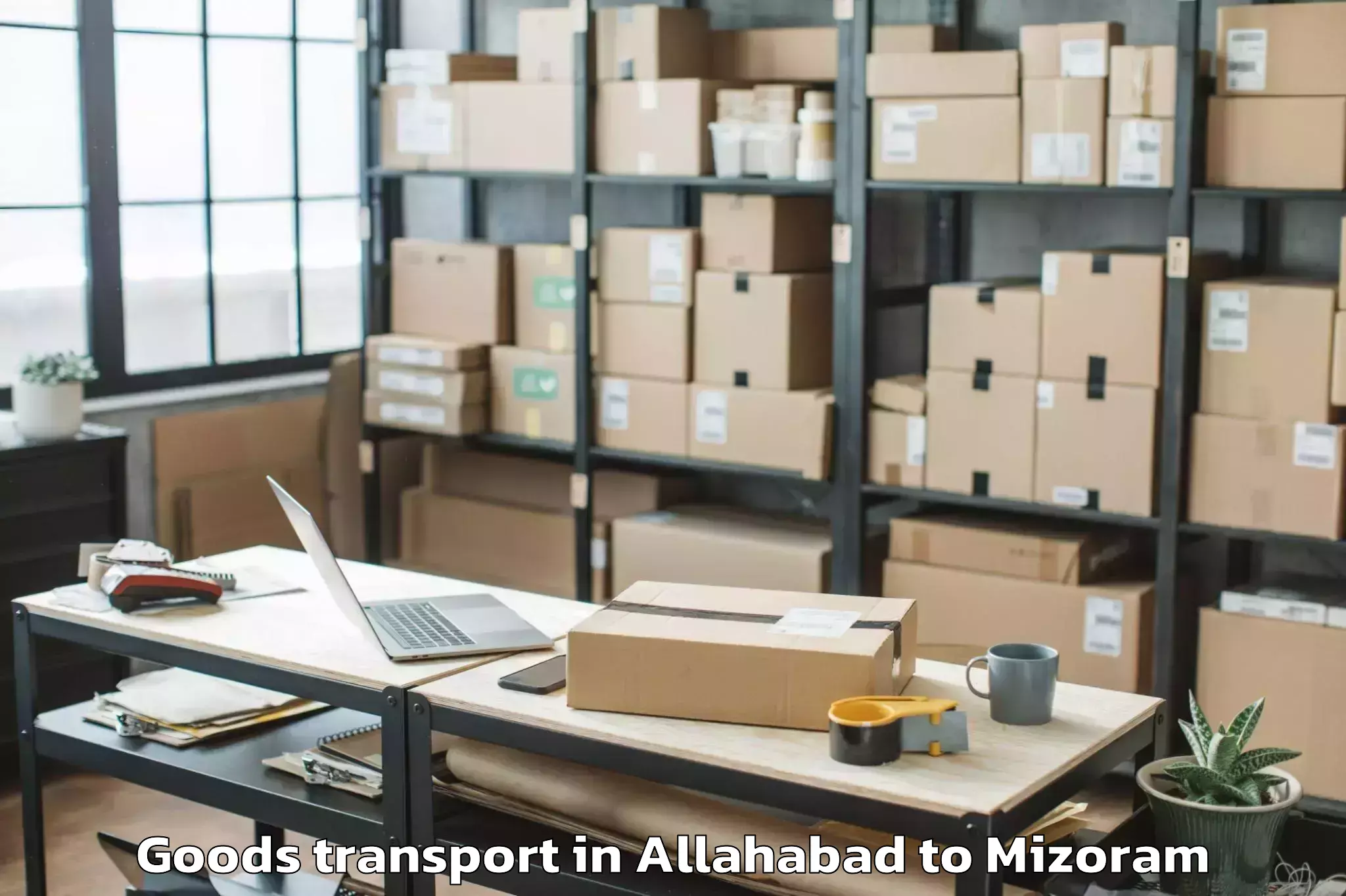 Expert Allahabad to Saitlaw Goods Transport